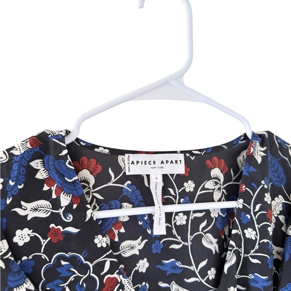 Apiece Apart Shirred Agata Midi Silk Dress - Picture 8 of 10